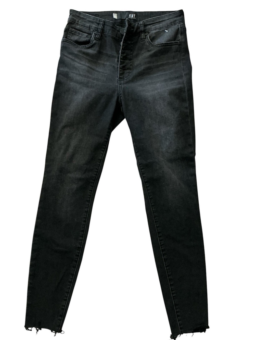 Kut From Kloth Skinny Jeans Raw Hem Size 0